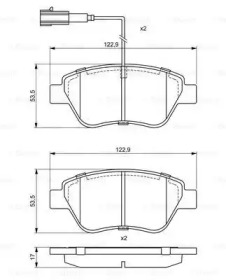 Комплект тормозных колодок (BOSCH: 0 986 495 378)