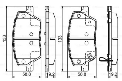 Комплект тормозных колодок (BOSCH: 0 986 495 392)