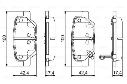 Комплект тормозных колодок (BOSCH: 0 986 495 393)