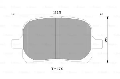 Комплект тормозных колодок (BOSCH: 0 986 505 001)