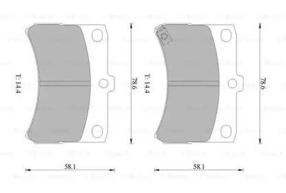 Комплект тормозных колодок (BOSCH: 0 986 505 004)