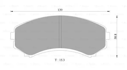 Комплект тормозных колодок (BOSCH: 0 986 505 078)