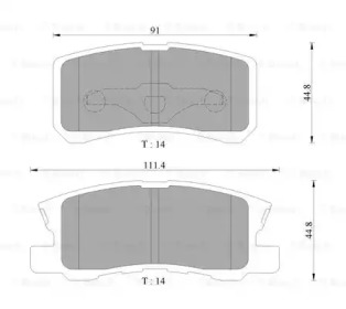 Комплект тормозных колодок (BOSCH: 0 986 505 079)