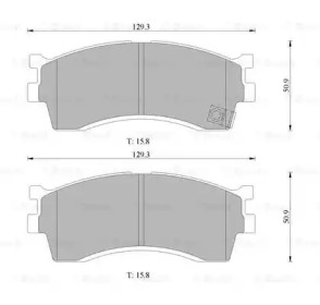 Комплект тормозных колодок (BOSCH: 0 986 505 097)