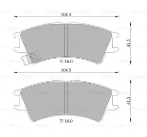 Комплект тормозных колодок (BOSCH: 0 986 505 098)