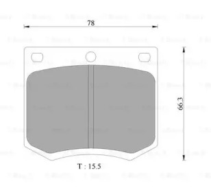 Комплект тормозных колодок (BOSCH: 0 986 505 284)