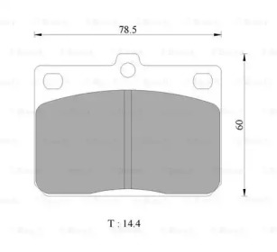 Комплект тормозных колодок (BOSCH: 0 986 505 303)