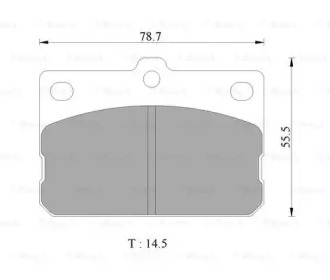 Комплект тормозных колодок (BOSCH: 0 986 505 304)