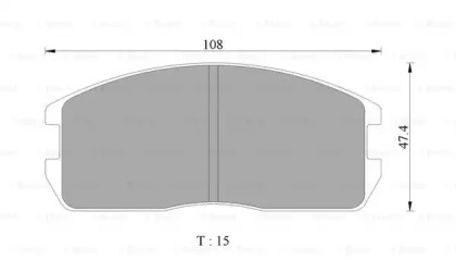 Комплект тормозных колодок (BOSCH: 0 986 505 335)