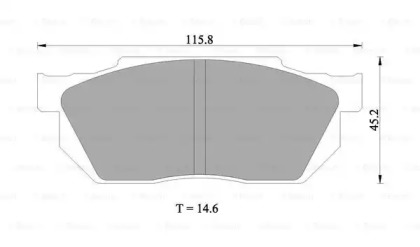 Комплект тормозных колодок (BOSCH: 0 986 505 337)