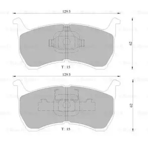 Комплект тормозных колодок (BOSCH: 0 986 505 341)