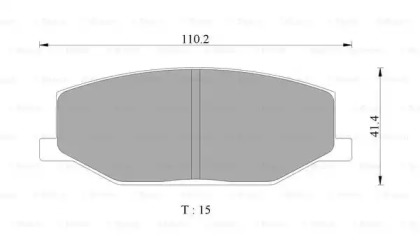 Комплект тормозных колодок (BOSCH: 0 986 505 345)