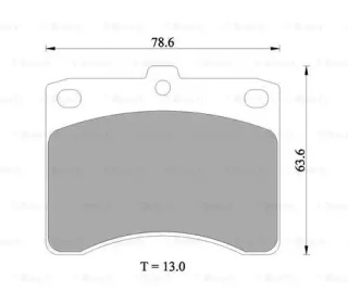 Комплект тормозных колодок (BOSCH: 0 986 505 358)