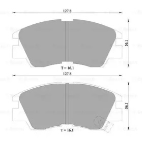 Комплект тормозных колодок (BOSCH: 0 986 505 360)