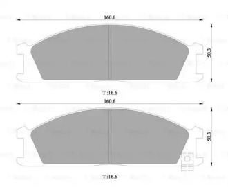 Комплект тормозных колодок (BOSCH: 0 986 505 363)