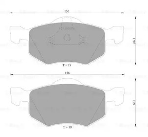 Комплект тормозных колодок (BOSCH: 0 986 505 400)