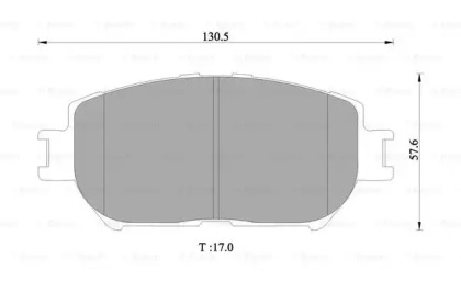 Комплект тормозных колодок (BOSCH: 0 986 505 402)