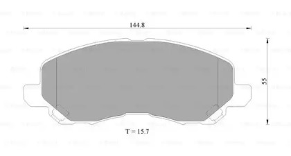 Комплект тормозных колодок (BOSCH: 0 986 505 408)