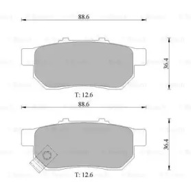 Комплект тормозных колодок (BOSCH: 0 986 505 639)