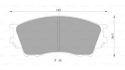 Комплект тормозных колодок (BOSCH: 0 986 505 650)