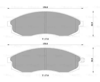 Комплект тормозных колодок (BOSCH: 0 986 505 651)