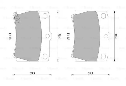 Комплект тормозных колодок (BOSCH: 0 986 505 655)