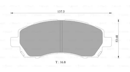 Комплект тормозных колодок (BOSCH: 0 986 505 662)