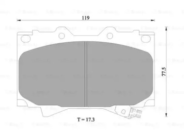 Комплект тормозных колодок (BOSCH: 0 986 505 670)