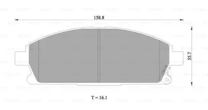 Комплект тормозных колодок (BOSCH: 0 986 505 671)