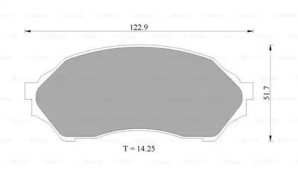 Комплект тормозных колодок (BOSCH: 0 986 505 672)