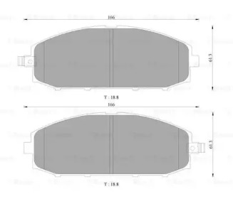 Комплект тормозных колодок (BOSCH: 0 986 505 678)