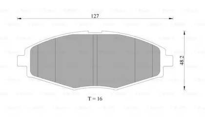 Комплект тормозных колодок (BOSCH: 0 986 505 680)