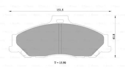 Комплект тормозных колодок (BOSCH: 0 986 505 681)