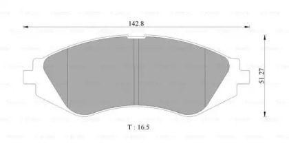 Комплект тормозных колодок (BOSCH: 0 986 505 682)