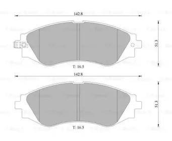 Комплект тормозных колодок (BOSCH: 0 986 505 683)