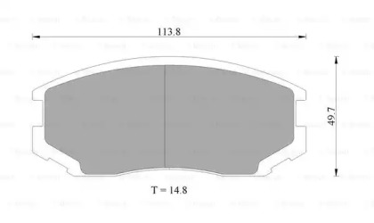 Комплект тормозных колодок (BOSCH: 0 986 505 693)