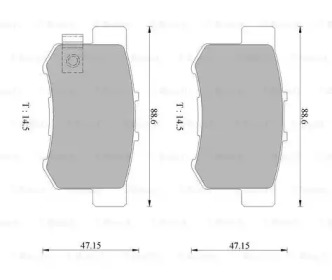 Комплект тормозных колодок (BOSCH: 0 986 505 694)