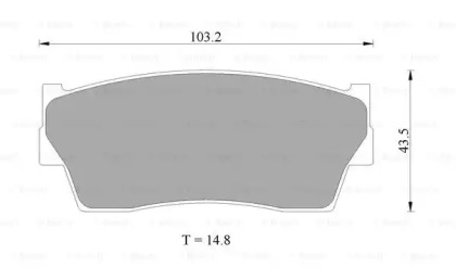 Комплект тормозных колодок (BOSCH: 0 986 505 702)