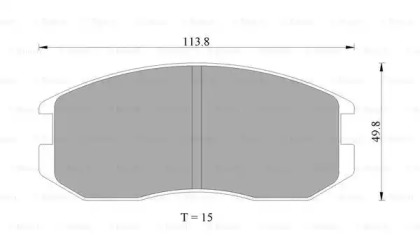 Комплект тормозных колодок (BOSCH: 0 986 505 706)