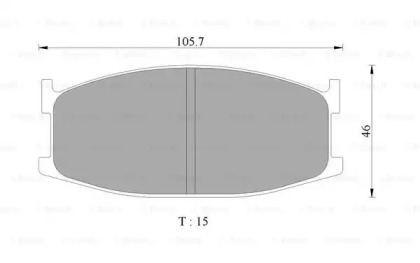 Комплект тормозных колодок (BOSCH: 0 986 505 716)