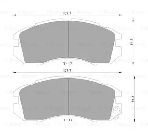 Комплект тормозных колодок (BOSCH: 0 986 505 796)