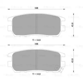 Комплект тормозных колодок (BOSCH: 0 986 505 913)