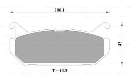 Комплект тормозных колодок (BOSCH: 0 986 505 915)