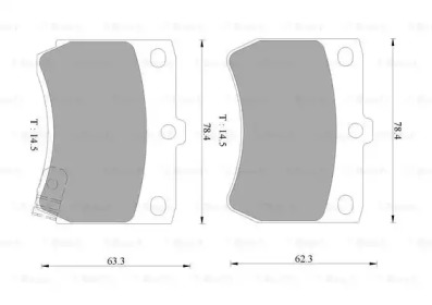 Комплект тормозных колодок (BOSCH: 0 986 505 930)