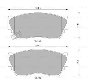 Комплект тормозных колодок (BOSCH: 0 986 505 935)