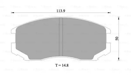 Комплект тормозных колодок (BOSCH: 0 986 505 936)