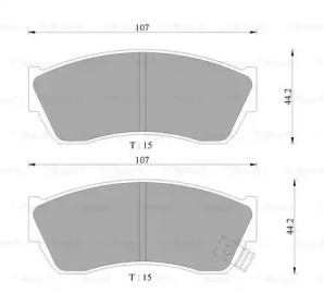 Комплект тормозных колодок (BOSCH: 0 986 505 942)