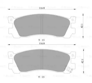 Комплект тормозных колодок (BOSCH: 0 986 505 944)