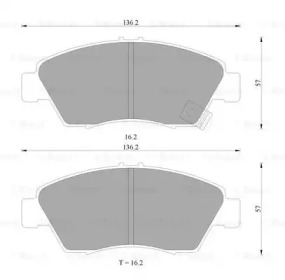 Комплект тормозных колодок (BOSCH: 0 986 505 948)