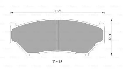 Комплект тормозных колодок (BOSCH: 0 986 505 959)